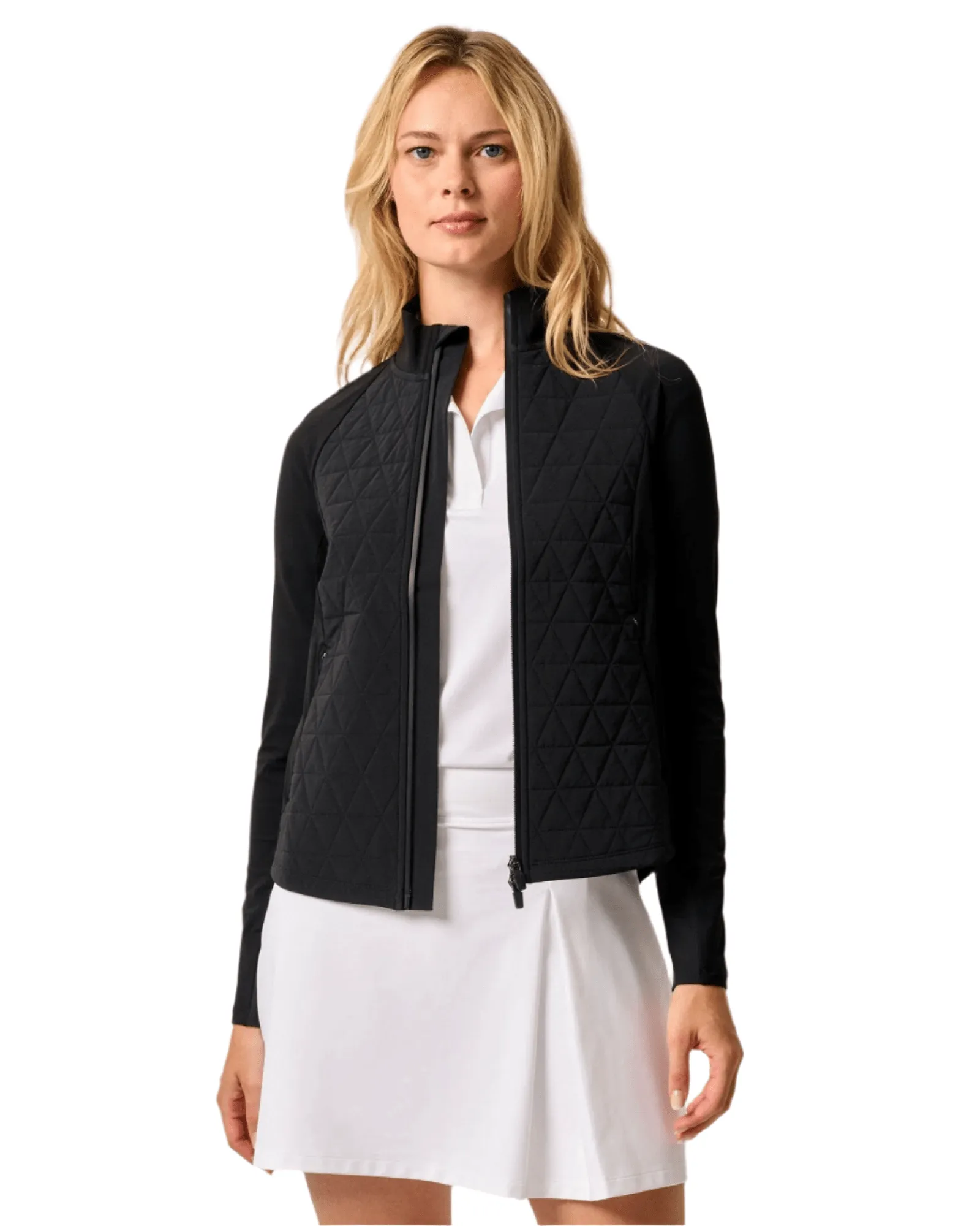Johnnie-O - Women'S Hannah Performance Mixed Media Jacket Own the Streets Own Every Step