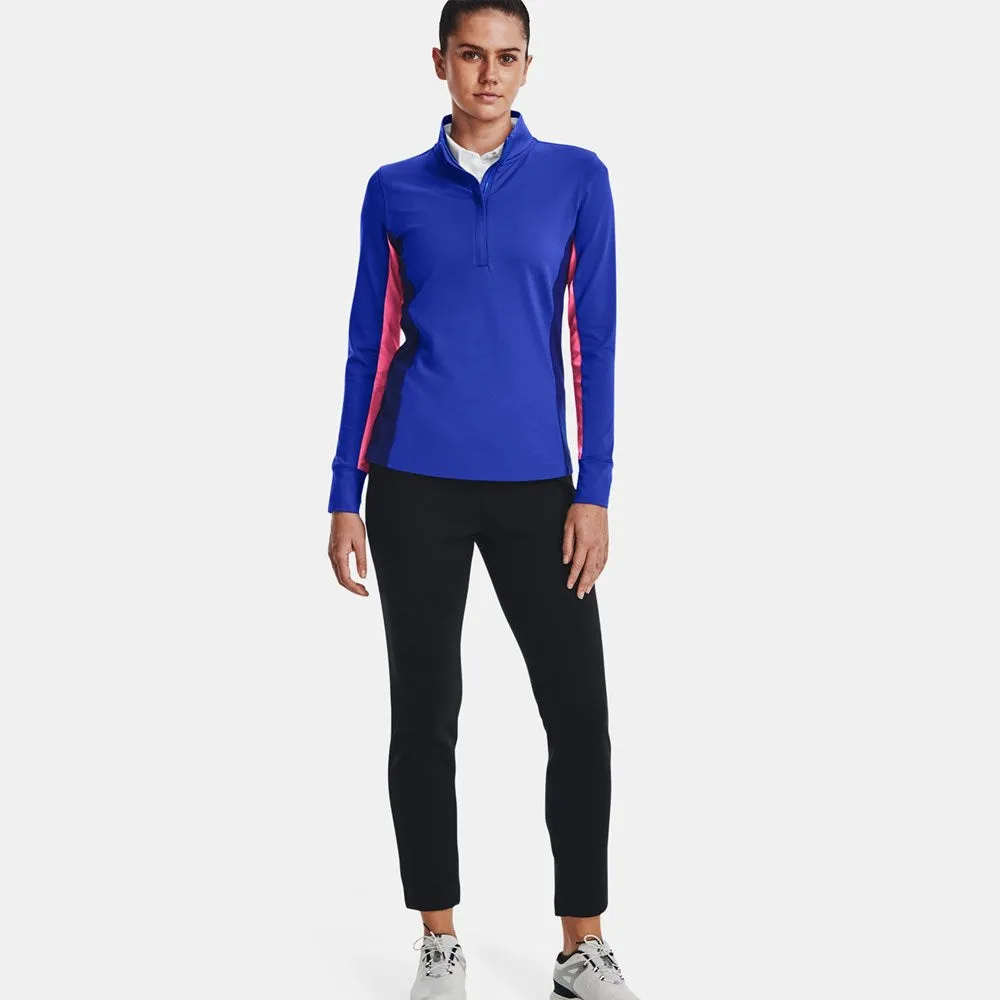 The Fast Lane Choice Autumn Sale Under Armour Women'S Storm Mid-Layer Golf 1/2 Zip - Versa Blue/Pink Punk