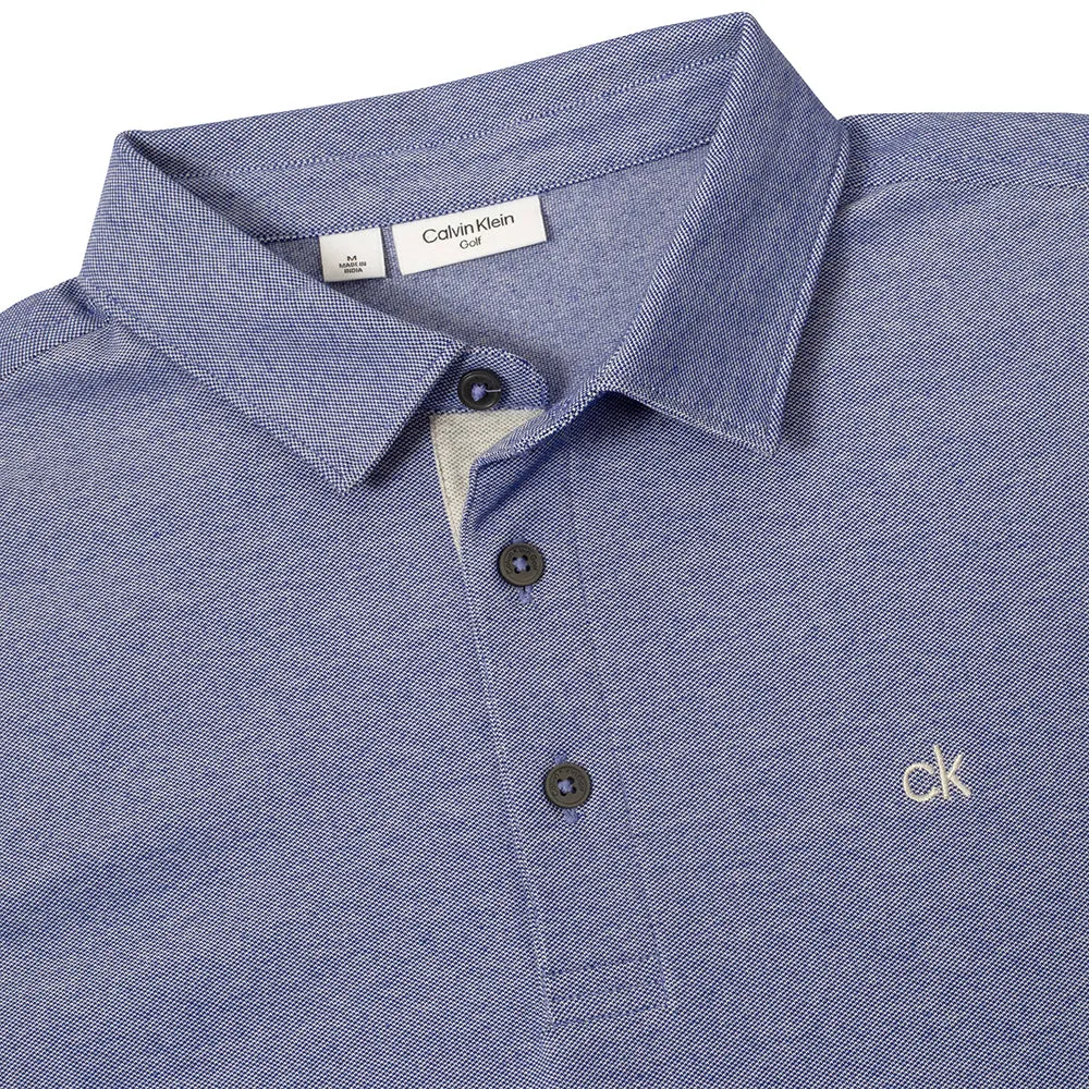 Designed to Dominate Calvin Klein Bayard Long Sleeve Polo Shirt - French Blue