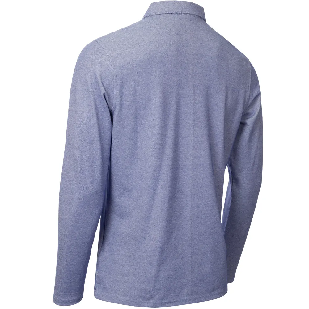 Calvin Klein Bayard Long Sleeve Polo Shirt - French Blue Never Just Walk