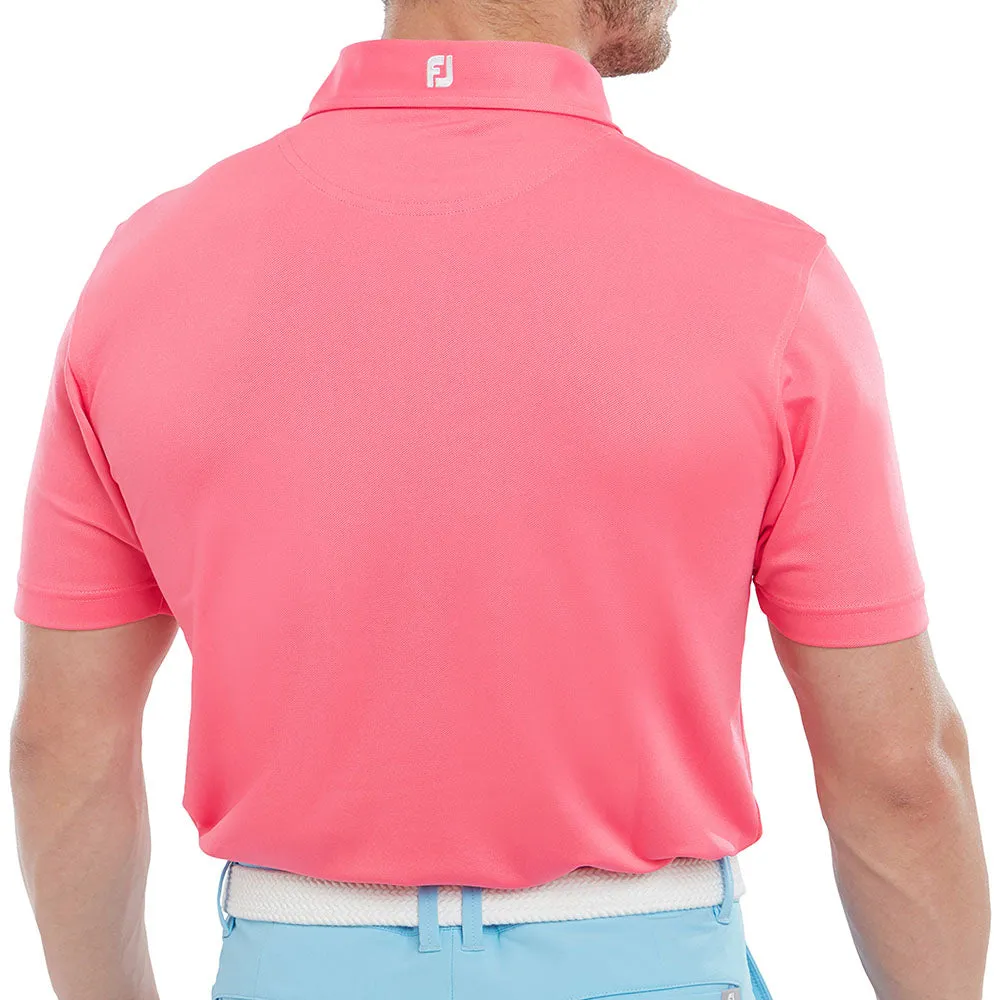 Dare to Lead Footjoy Stretch Pique Solid Polo Shirt - Watermelon