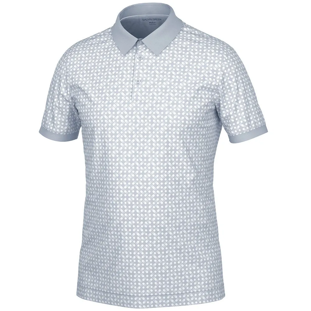 Performance Unleashed All Eyes on You Galvin Green Melvin Polo Shirt - Cool Grey/White