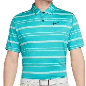 Nike Dri-Fit Tour Stripe Polo Shirt - Teal Nebula/Jade Ice/Black Empower Your Journey