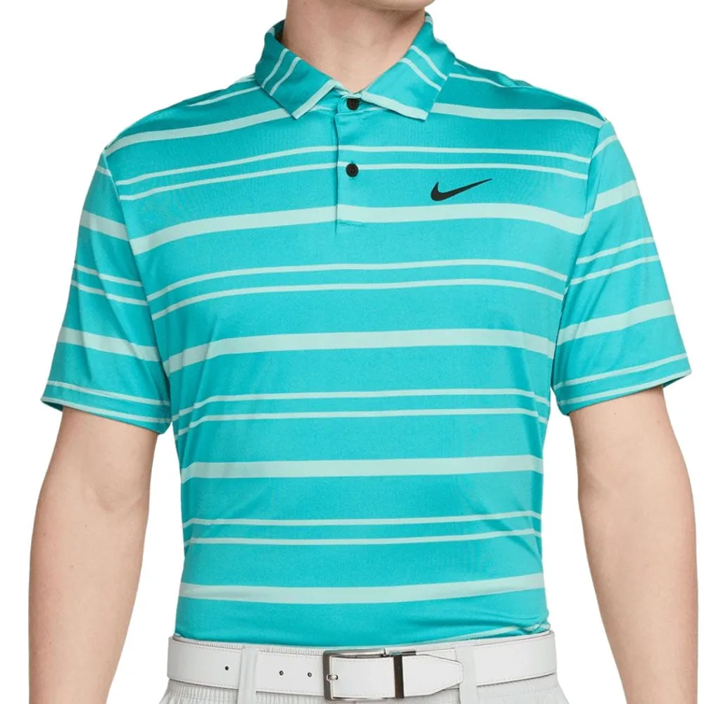 Nike Dri-Fit Tour Stripe Polo Shirt - Teal Nebula/Jade Ice/Black Empower Your Journey
