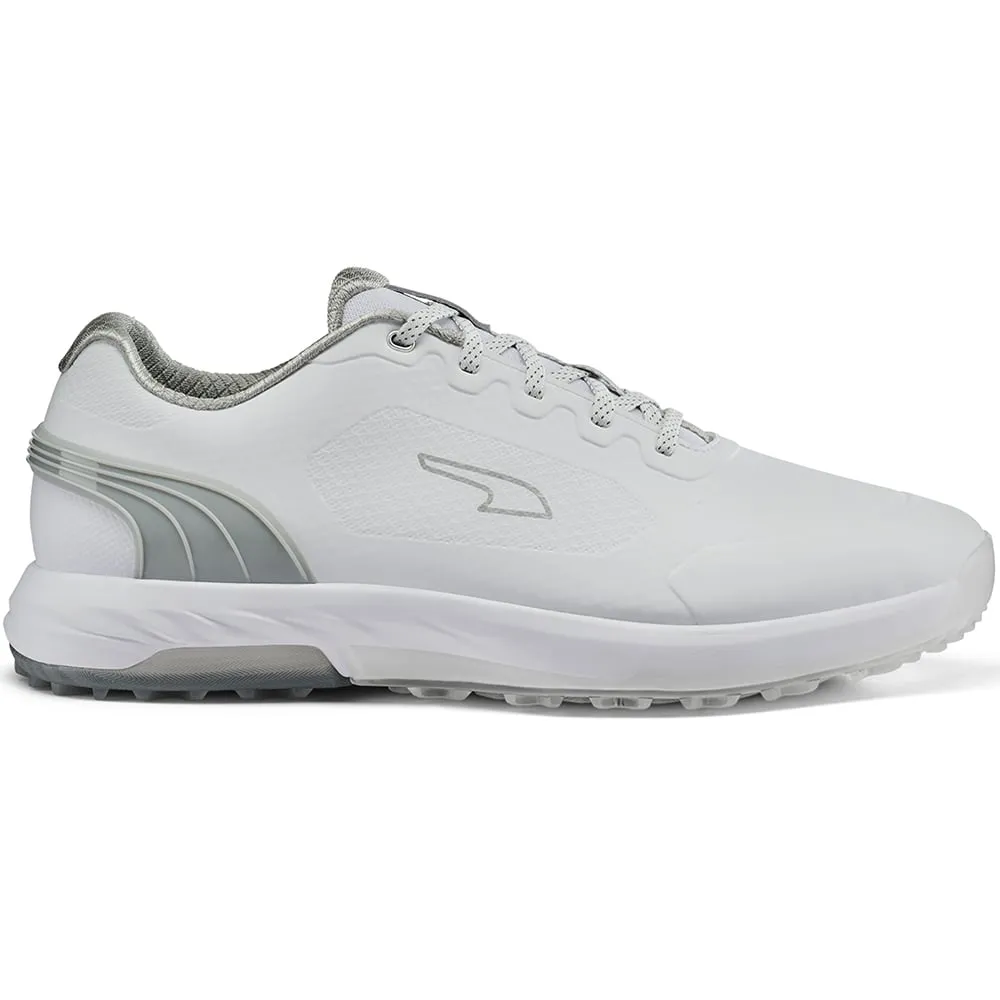 Redefine Classic Puma Alphacat Nitro Spikeless Shoes - White/Flat Light Grey/Silver
