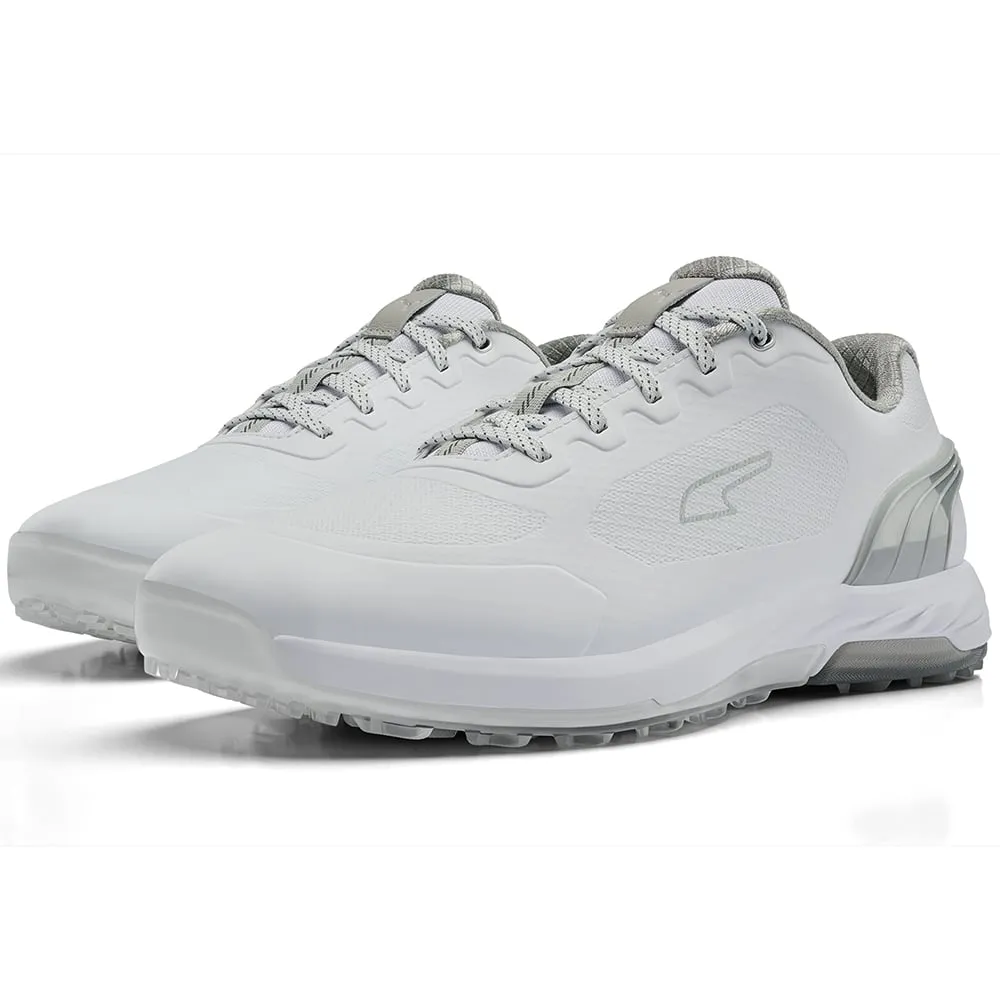 Designed to Dominate Puma Alphacat Nitro Spikeless Shoes - White/Flat Light Grey/Silver