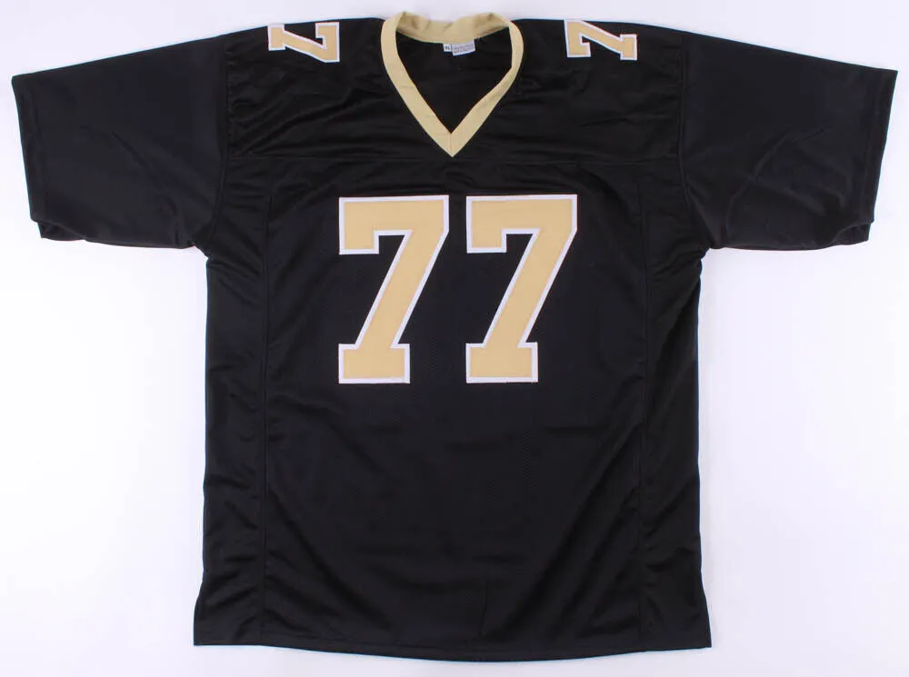 Willie Roaf Signed New Orleans Saints Black Jersey (Beckiett Holo) HOF O-Lineman