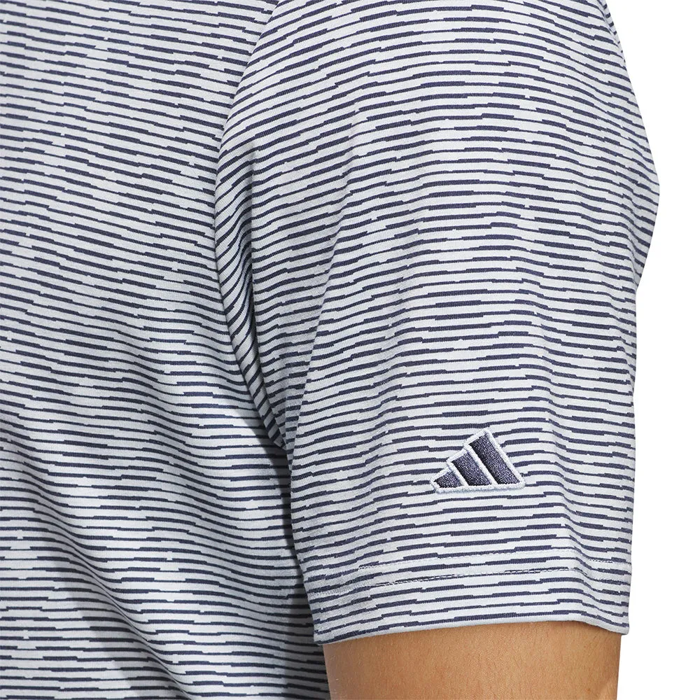Deal Of The Century New Year's Eve Sale Adidas Go-To Printed Stripe Polo Shirt - Wonder Blue/Collegiate Navy