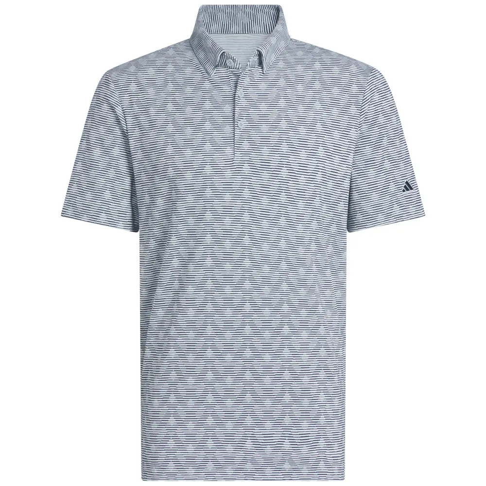 Adidas Go-To Printed Stripe Polo Shirt - Wonder Blue/Collegiate Navy Black Friday Offer