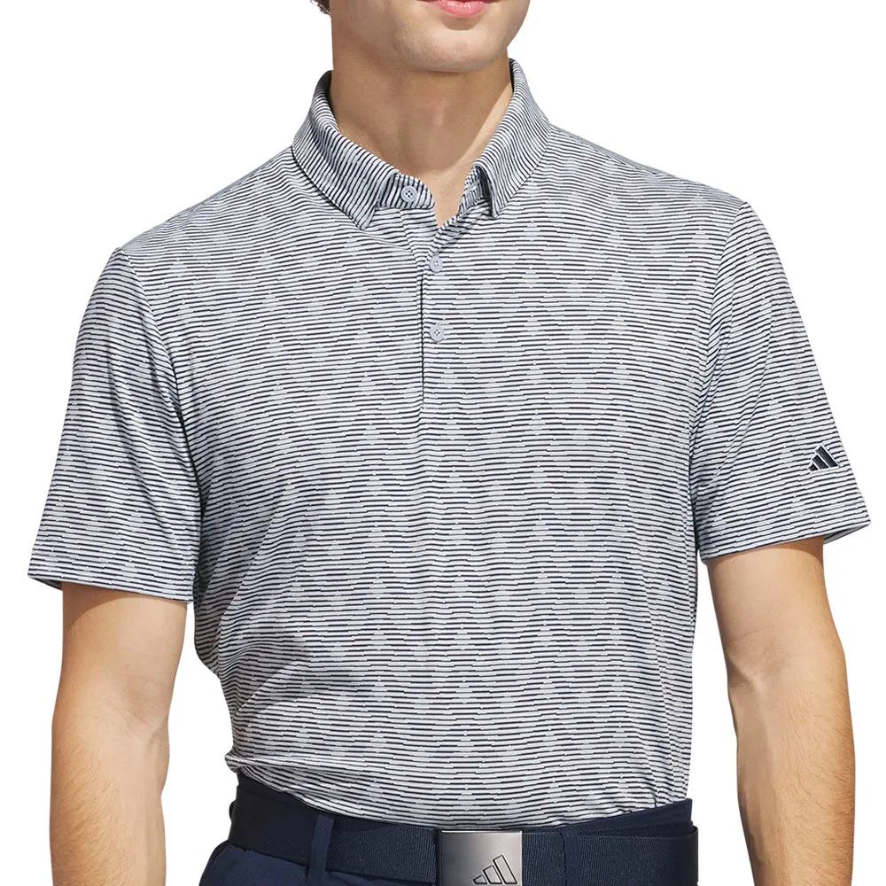 Adidas Go-To Printed Stripe Polo Shirt - Wonder Blue/Collegiate Navy Deal Of The Century
