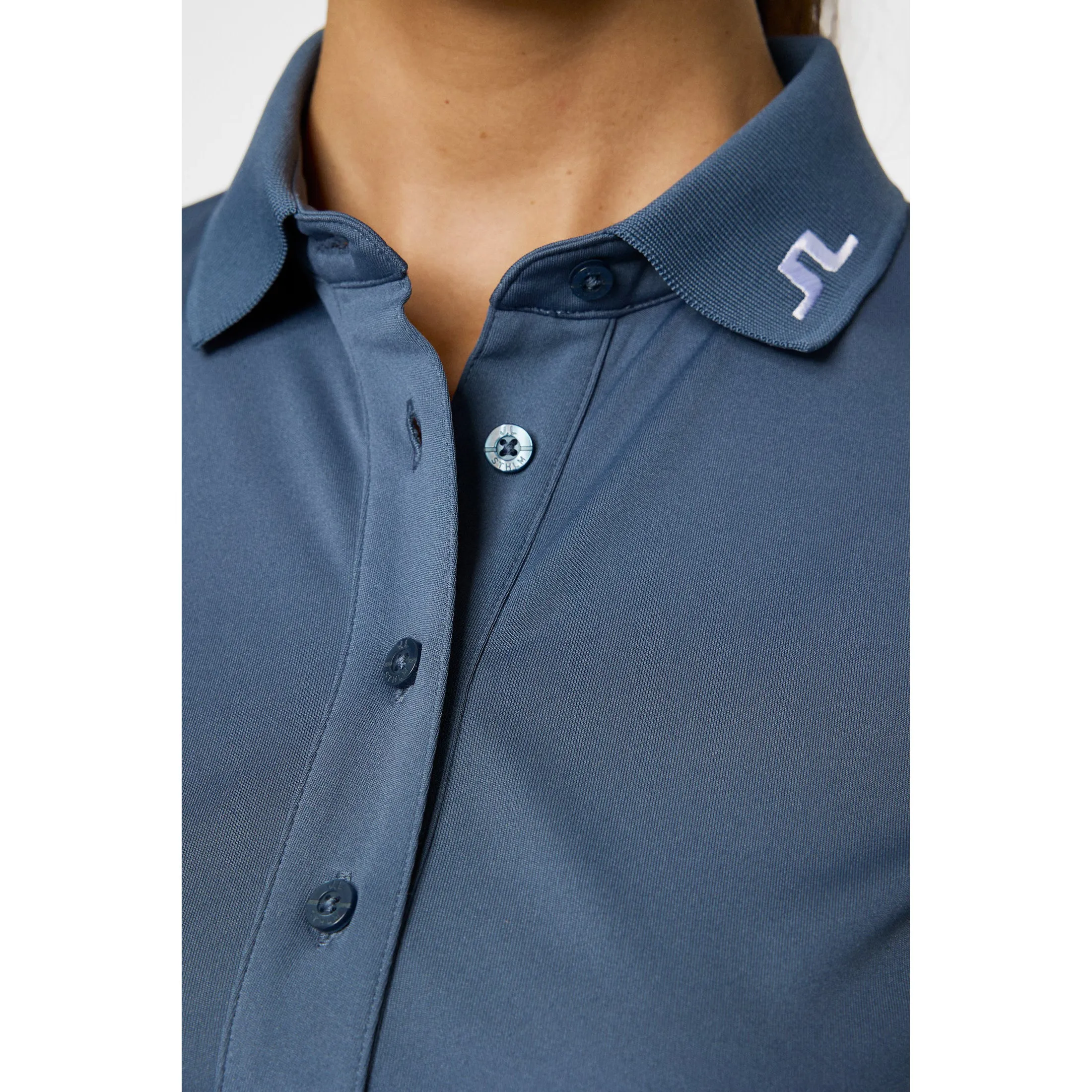 Feel the Energy J.Lindeberg Women'S Tour Tech Golf Polo Shirt - Vintage Indigo
