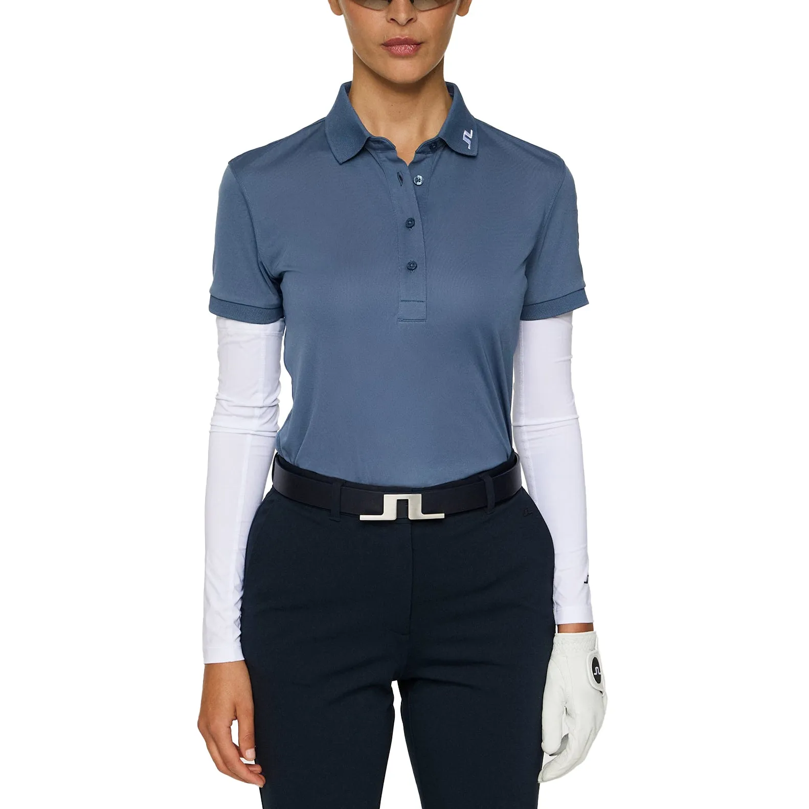 J.Lindeberg Women'S Tour Tech Golf Polo Shirt - Vintage Indigo Fuel Your Fire President's Day Sale