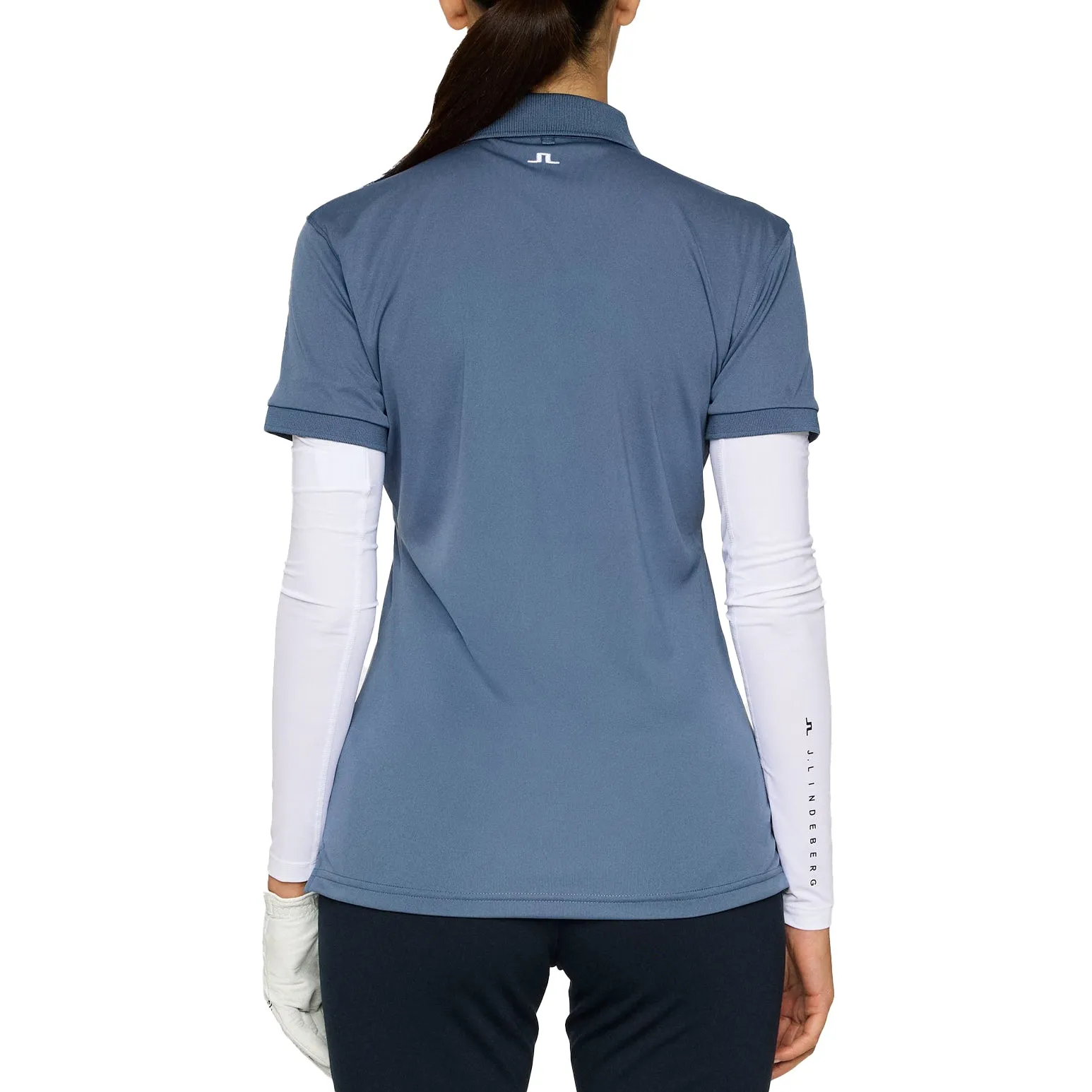 Autumn Sale Memorial Day Sale J.Lindeberg Women'S Tour Tech Golf Polo Shirt - Vintage Indigo