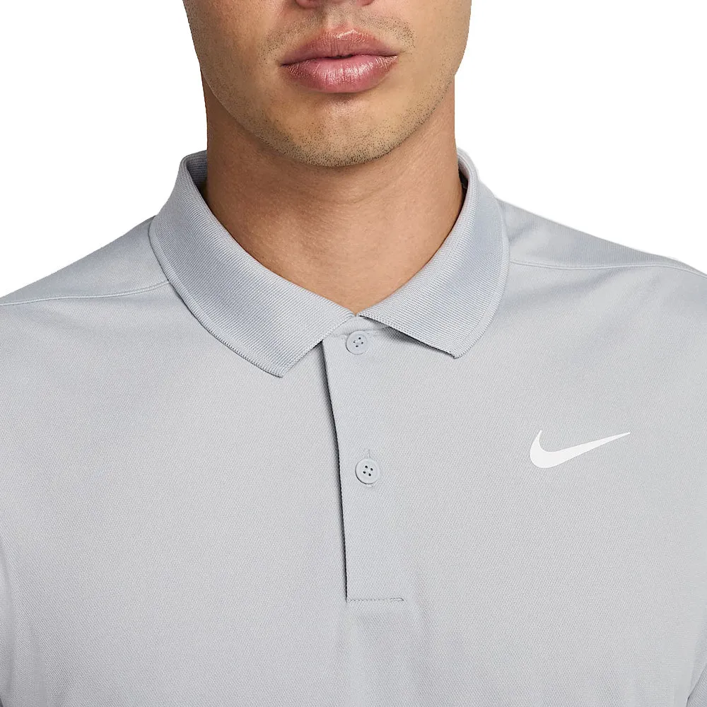 Nike Dri-Fit Victory Solid Polo Shirt - Wolf Grey/White Keep Going Strong Chase What Moves You
