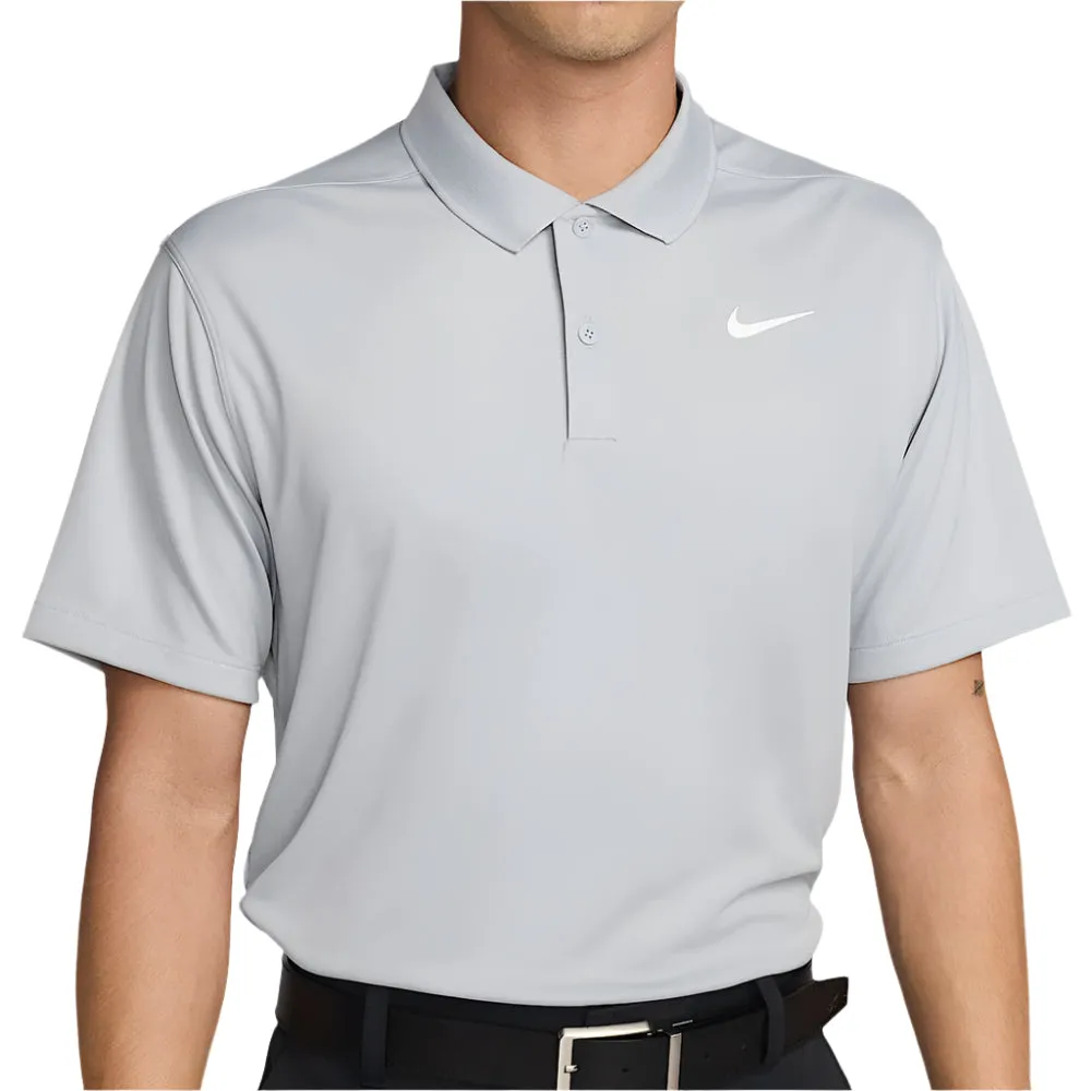 Nike Dri-Fit Victory Solid Polo Shirt - Wolf Grey/White Empower Your Journey