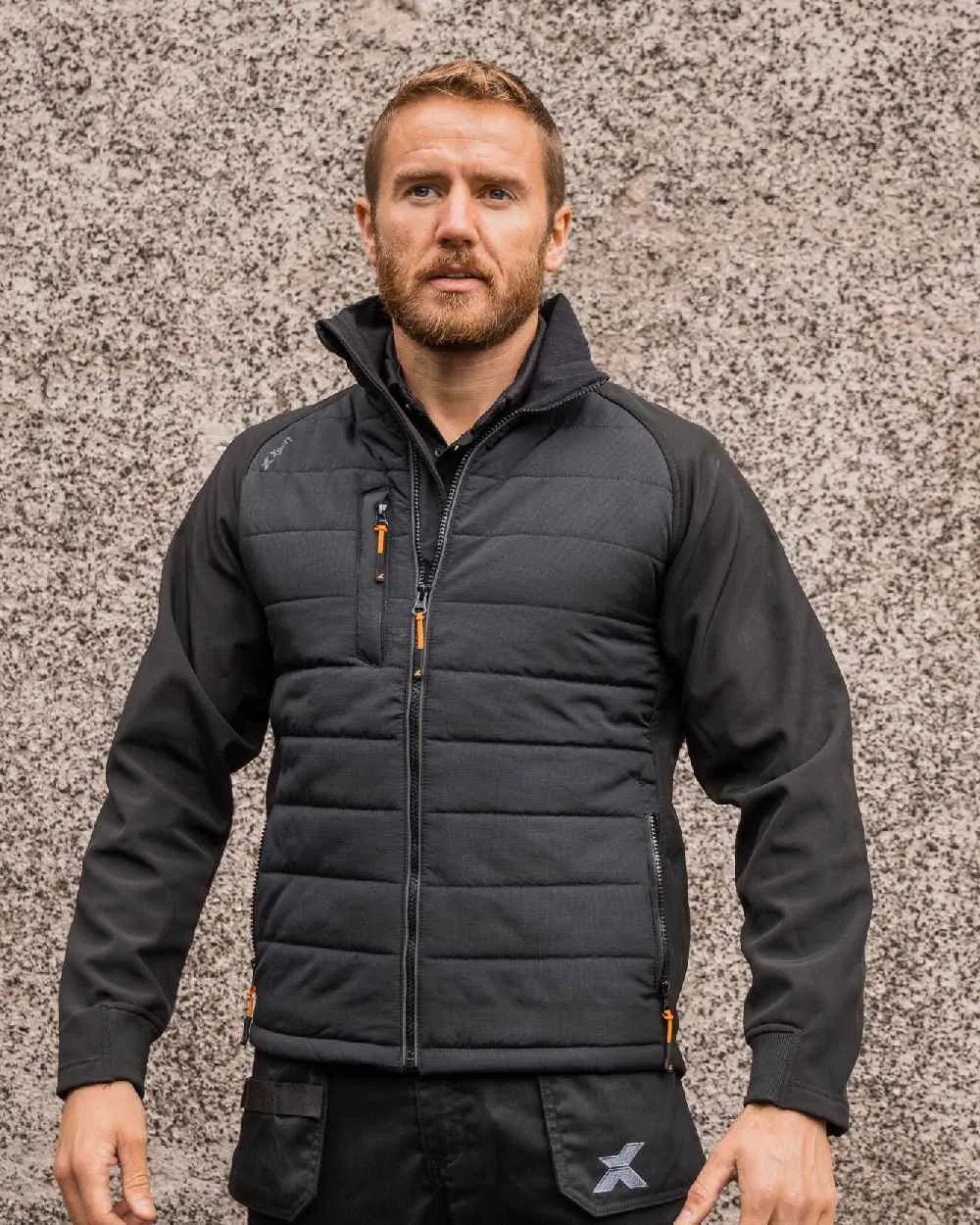 Xpert Mens Pro Rip-Stop Insulated Hybrid Jacket Quilted Outdoor Jackets