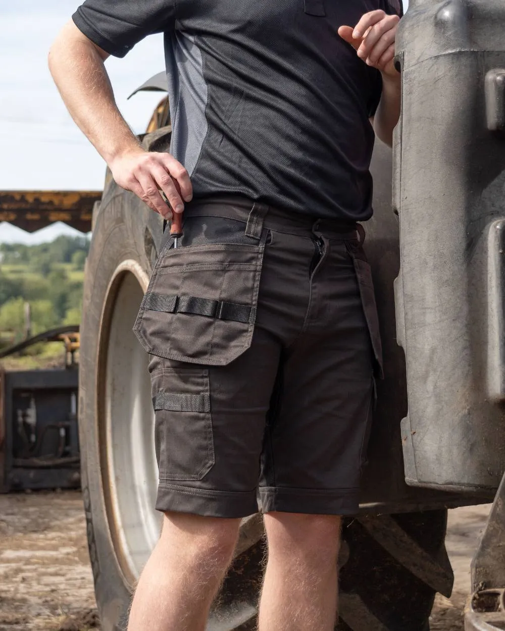 Xpert Mens Pro Stretch Work Shorts Summer Cargo Shorts Men