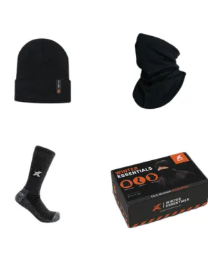Xpert Winter Essentials Set Socks Hat & Snood Industrial Work Caps